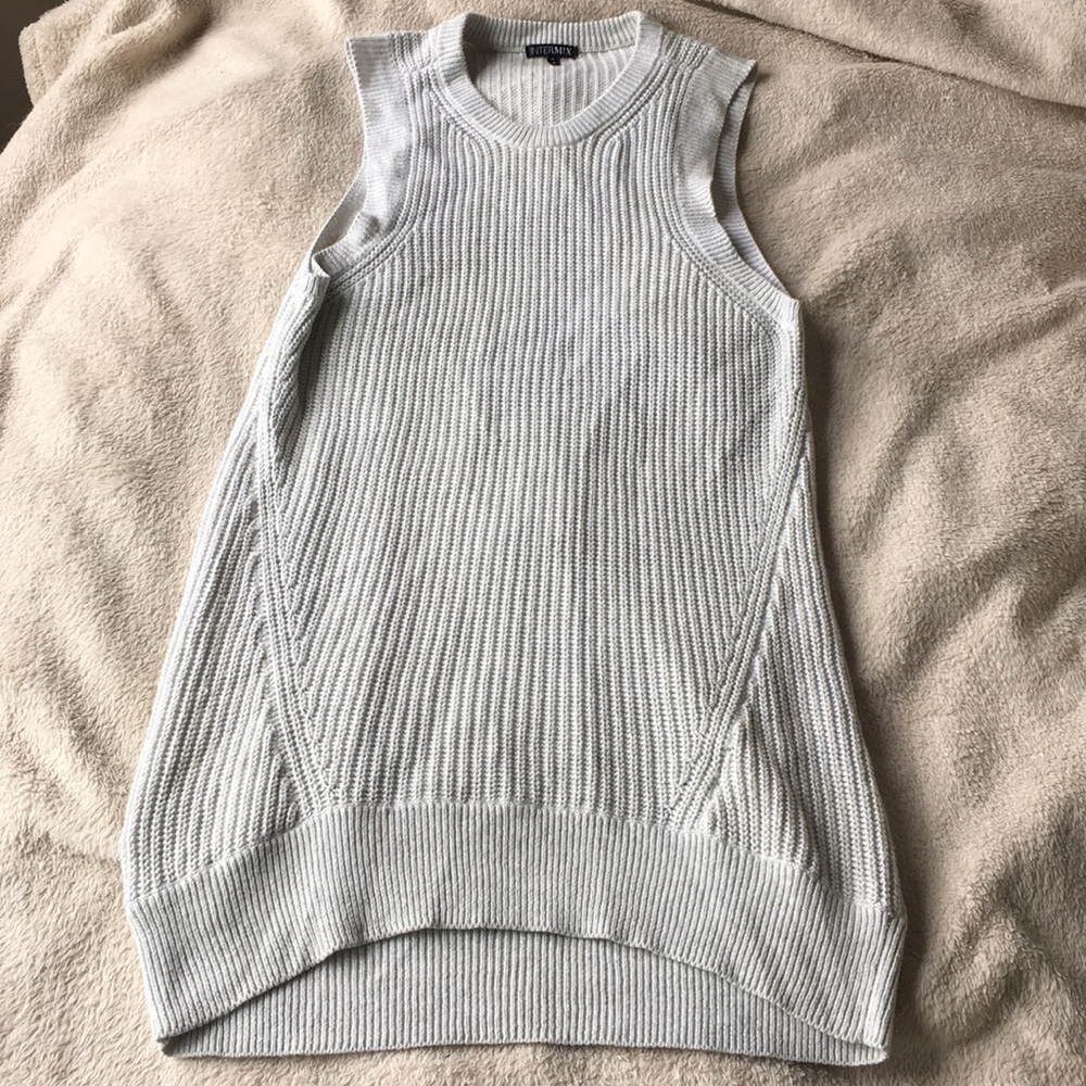 Intermix light grey sweater dress/long sweater